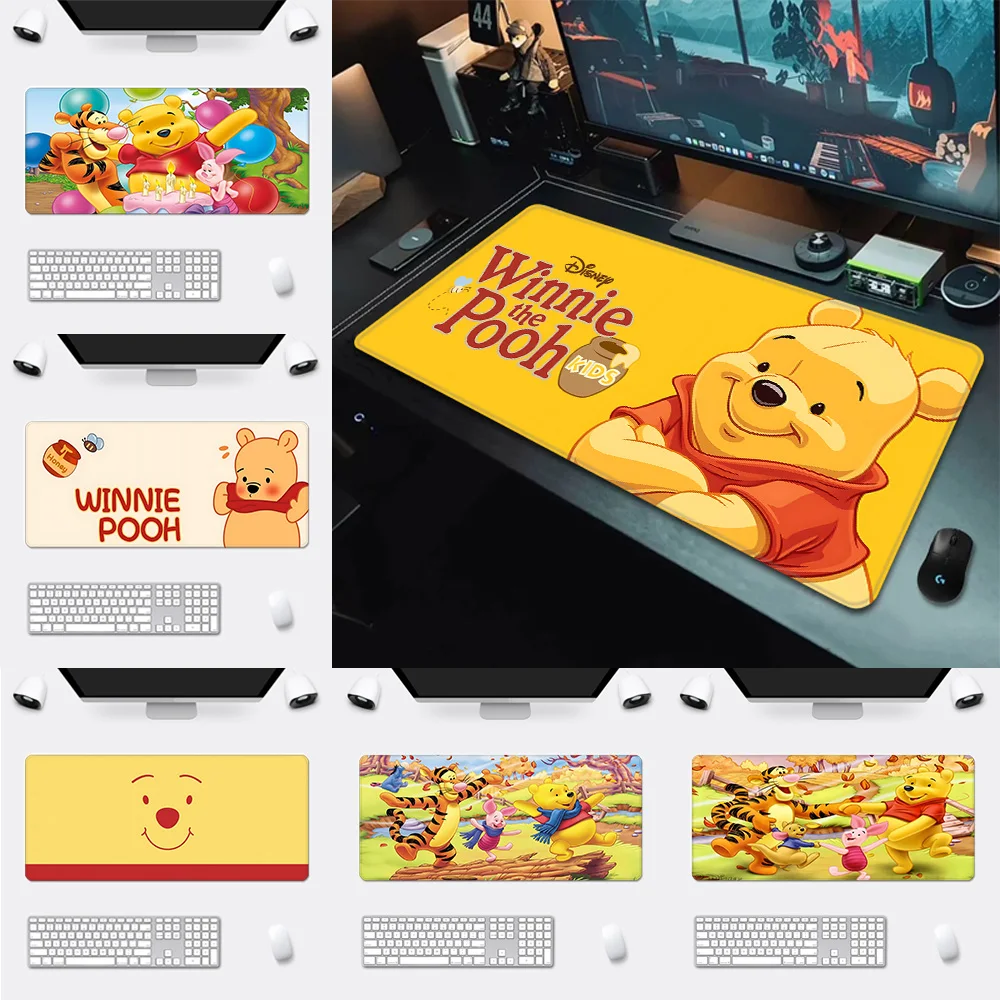 Disney Winnie the Pooh Mousepad HD Printing Computer Gamers Locking Edge Non-slip Mouse Pad XXL90x40cm Keyboard PC Desk Pad