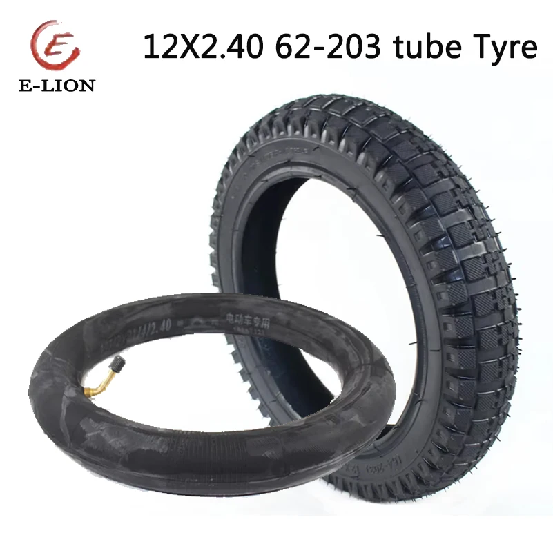 High Quality 12X2.40 62-203 Tires and Inner Tubes Suitable for Electric Tricycles, Bicycles, inch Bicycle Wheels