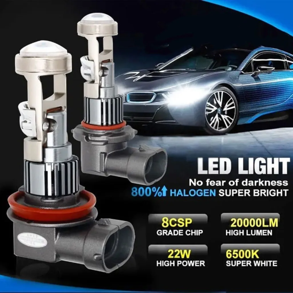 TCYATO 2PCS M01R through-hole integrated H7H4 lens tangential LED headlights for automobiles and motorcycles