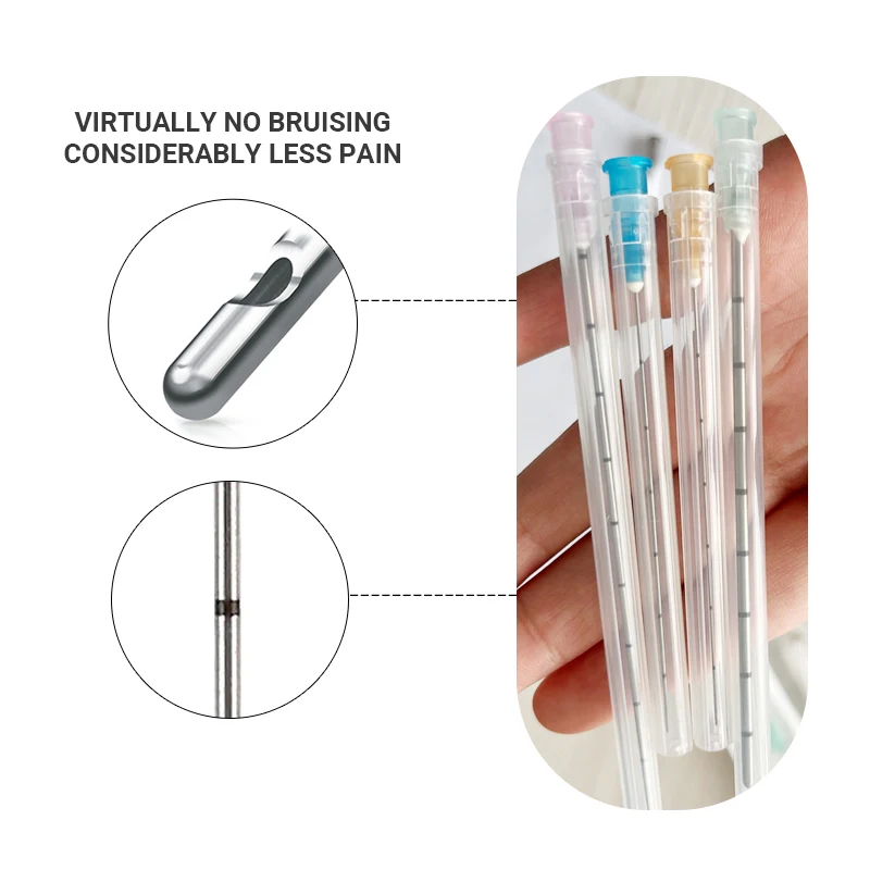 Medical Disposable Micro Cannula 22G 70mm Blunt Tip Needle for Filler Sterile Single Package 25G 50mm Blunt Cannula
