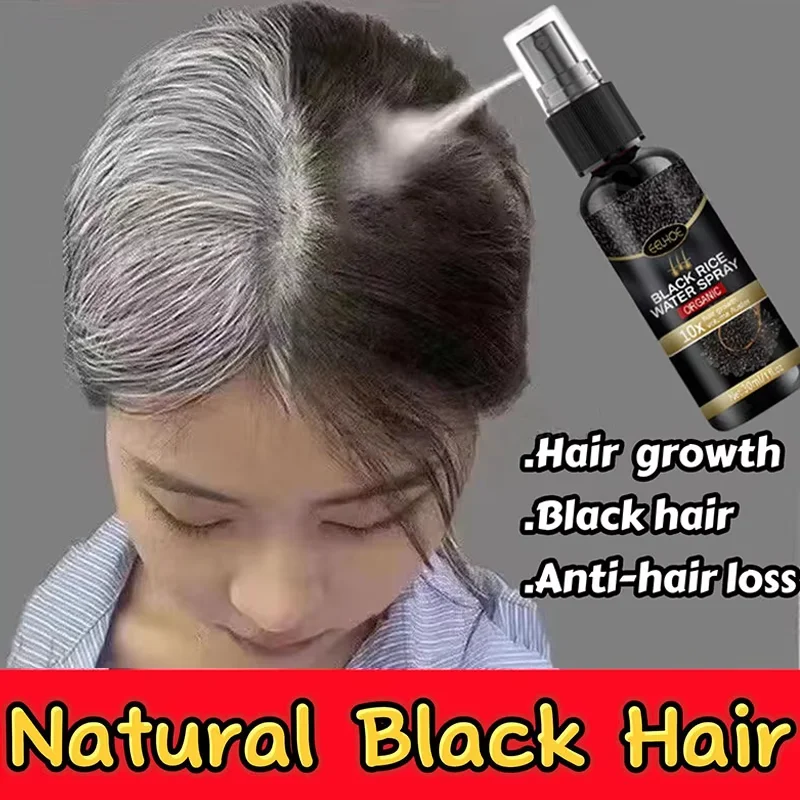 

Gray Hair Treatment Serum Cover White Hair To Natural Black Color Anti Loss Repair Damage Hair Spray Restore Healthy Hair Care