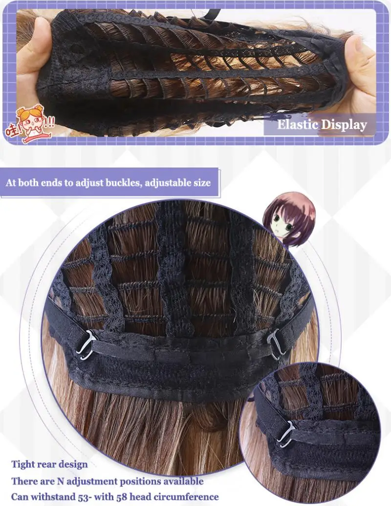 Genshin Impact Vodyanitsa Cosplay-Perücken, Kostüme, Kopfbedeckung, 105 cm lange, realistische Perücke mit dichtem, gemischtem, voluminösem, langem Haar. – Detail 7