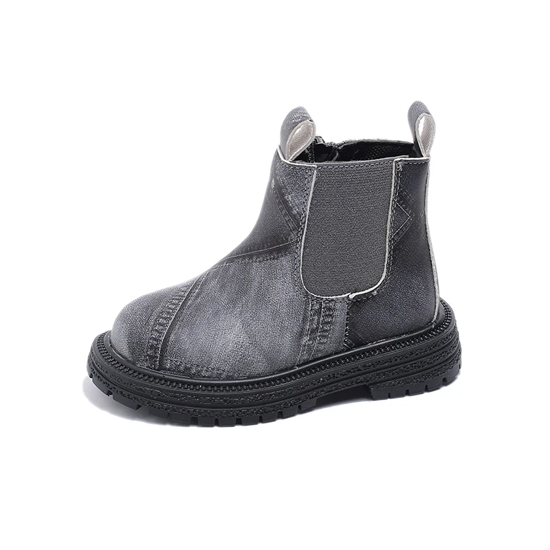 Botas de moda para niños pequeños, botines con cremallera, antideslizantes, estilo Chelsea, otoño e invierno, 2024