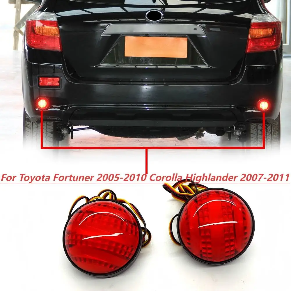 

Hot Sale Rear Bumper Light LED Brake For Toyota Fortuner 2005-2010 Corolla Highlander 2007-2011 DRL Lights Accessories
