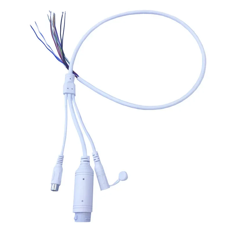 48V to 12V PoE Cable With DC Audio IP Camera RJ45 Cable built in PoE module For CCTV IP Camera