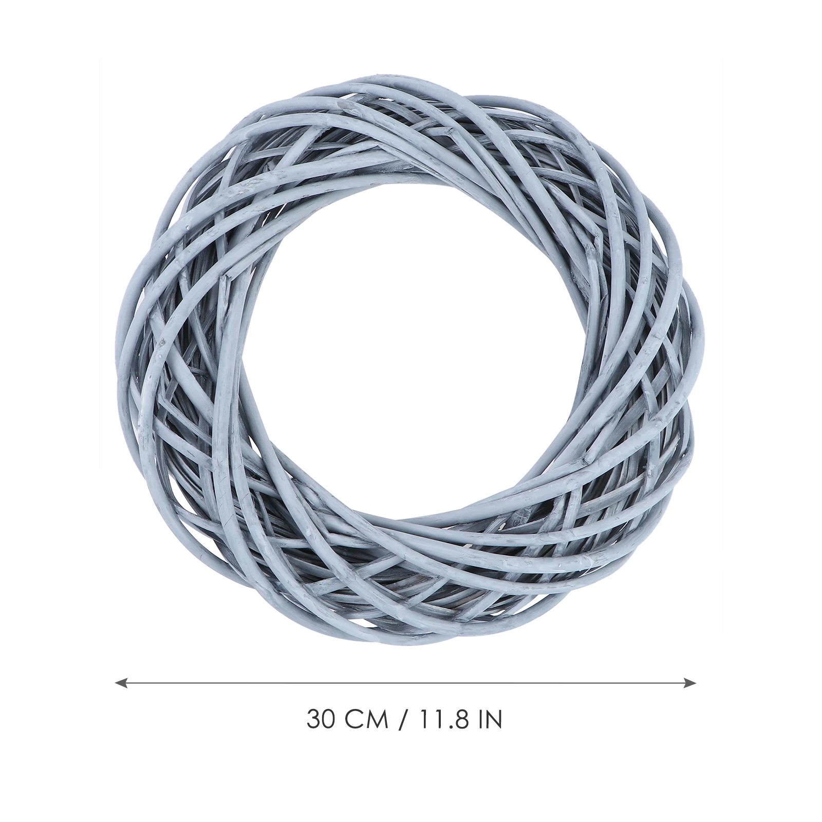 

1pc Diy Rattan Natural Willow Willow Wreath Ring For Christmas Door Garland Home Decor Festival Hanging Craft Pendant