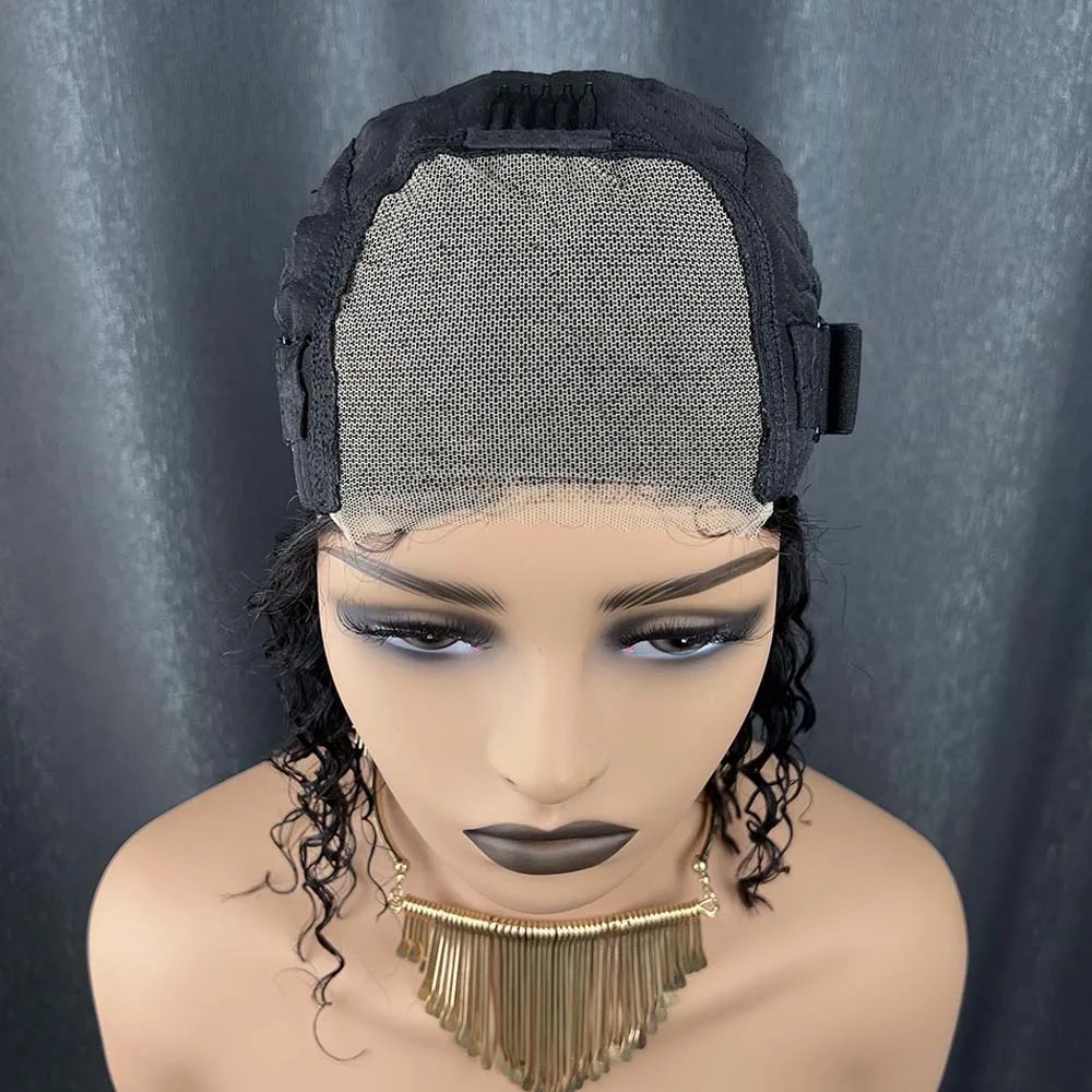 غلويليس الأفرو الباروكات شعر الإنسان شعر طبيعي مفرود الباروكات 4x4 HD الدانتيل بوب شعر بشري قصير الباروكات 100% جودة الشعر البشري ﻿