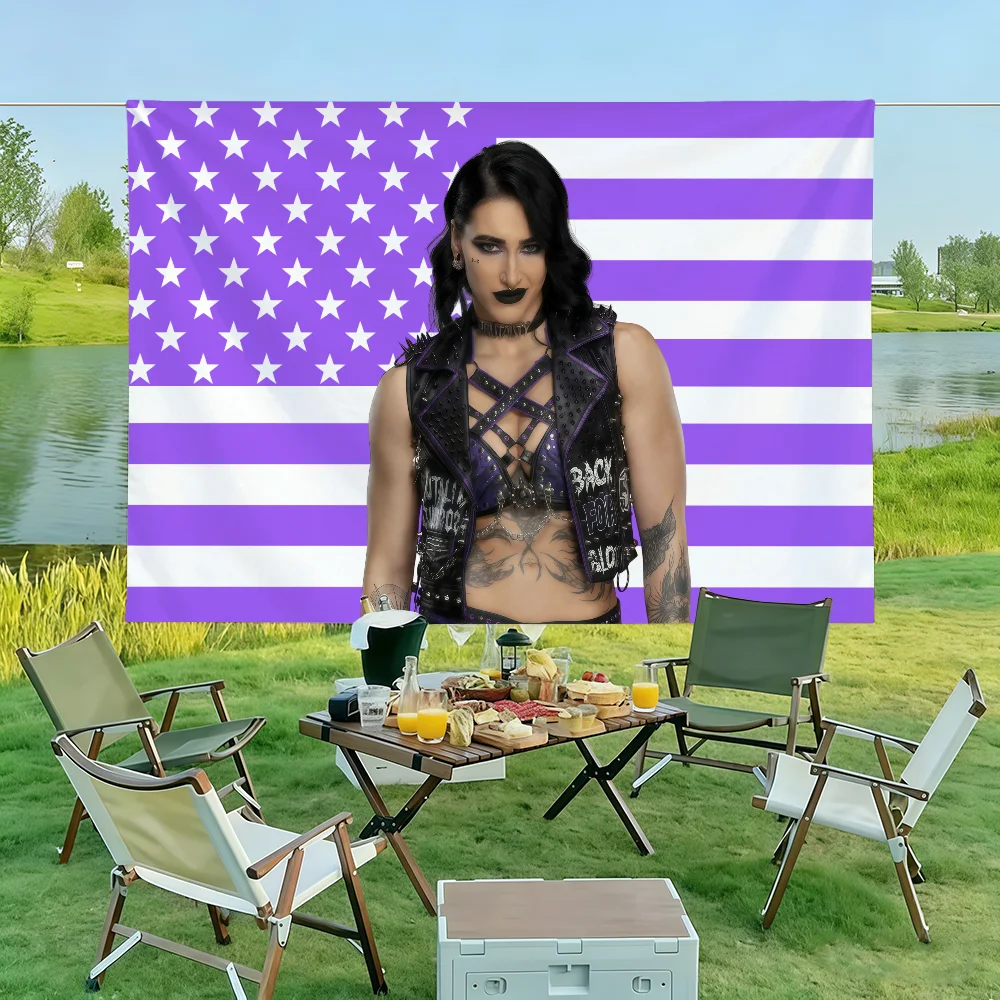 Wrestling Superstar R-Rhea R-Ripley Flag Wall Decorations Home Decor Suitable For Living Rooms Bedrooms Dormitories Parties