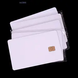 5 Pcs White Contact Sle442 Chip Smart IC Blank PVC Card With SLE4442 Chip Blank Smart Card Contact IC Card Safety 10 years