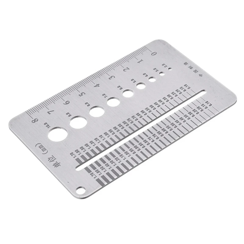 

Stainless Steel Screw Gauge Plate Screw Diameter Measuring Gauge Bolt Diameter Measuring Ruler Tool Easy Operation