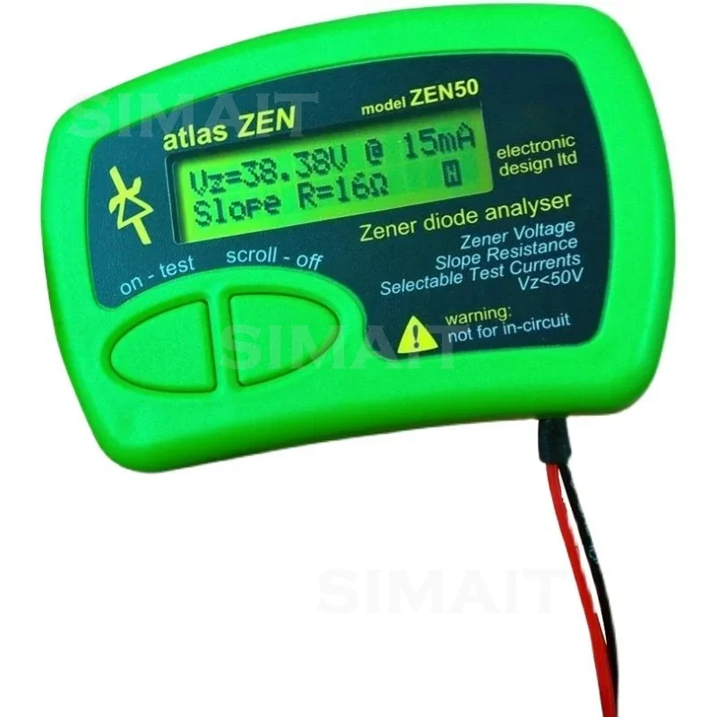 Atlas ZEN50 Zener Diode Analyzer, 0-50V Tester with 20mV Resolution & Selectable Test Currents for Electronics Repair