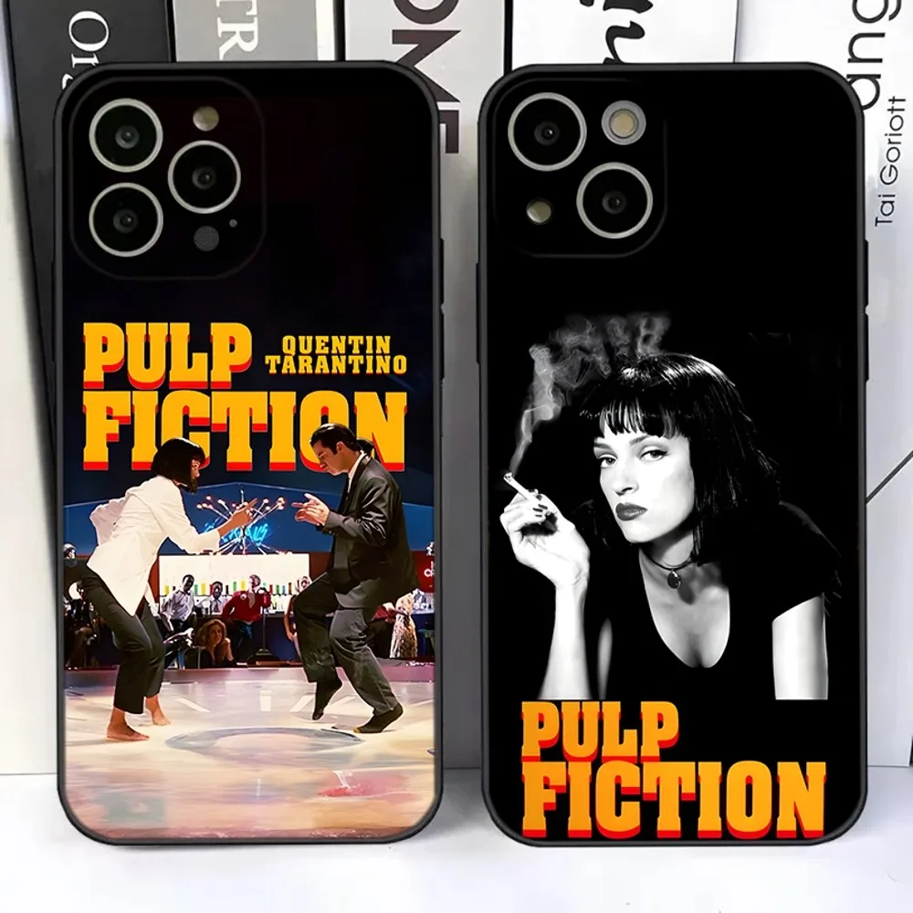 

Movie P-Pulp Fiction Phone Case For iPhone 16e,16,15,14,13,12,11 Plus,Pro,Max,XR,XS,X,7,8 SE,Mini Silicone Soft