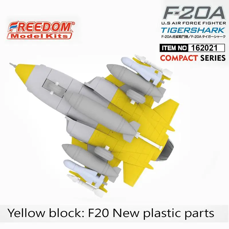 FREEDOM 162021 U.S AIR Force Fighter Compact Series:F-20A Tigershark Model Kit