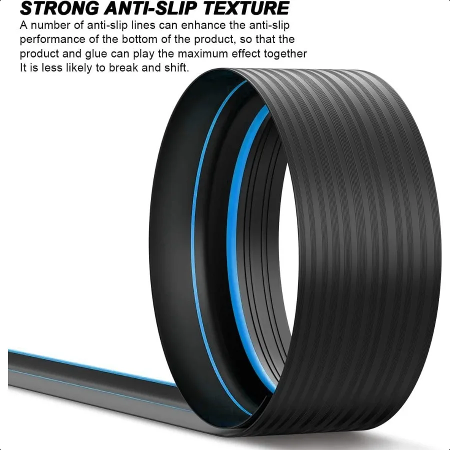 Universal Garage Door Threshold Seal Strip 20FT Kit Bottom Waterproof Rubber Weather Stripping Replacement Blue 2 Adhesive