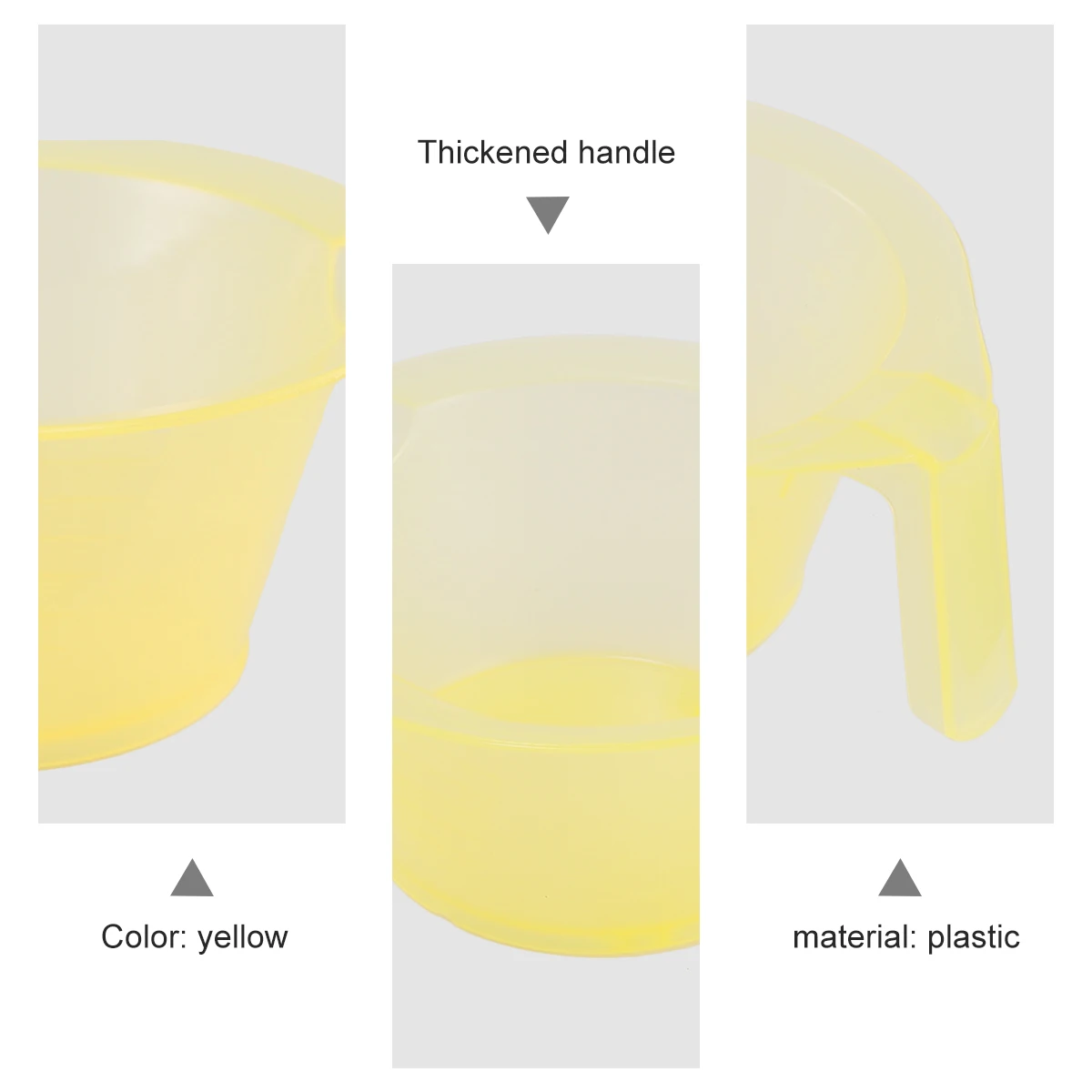 

3 Pcs Hair Dye Bowl Salon Color Tinting Bowls Accessories Stylist Yellow Mixing for