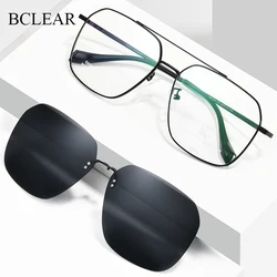 2022 Retro Alloy Optical Eyeglass Frame Clip On Sunglasses Men Women Double Layer Prescription Eyewear Polarized Glasses UV400