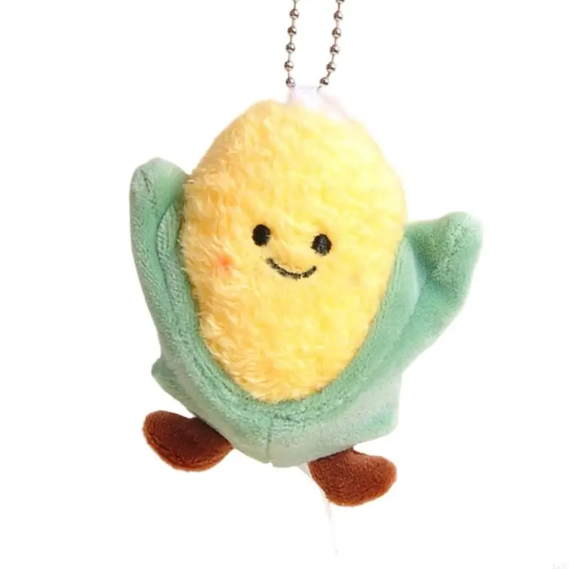 A5YC Fun Vegetable Keychain Plush Pendant Hanging Decoration لمفاتيح السيارات على ظهره