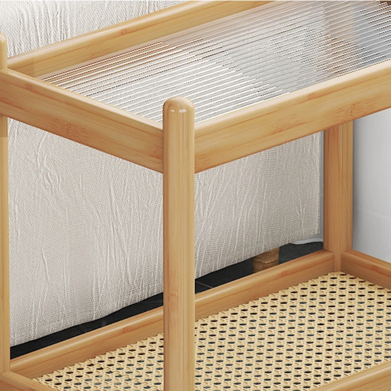 Trolley side table Portable 2-layer narrow table all-use bed living room sofa coffee table