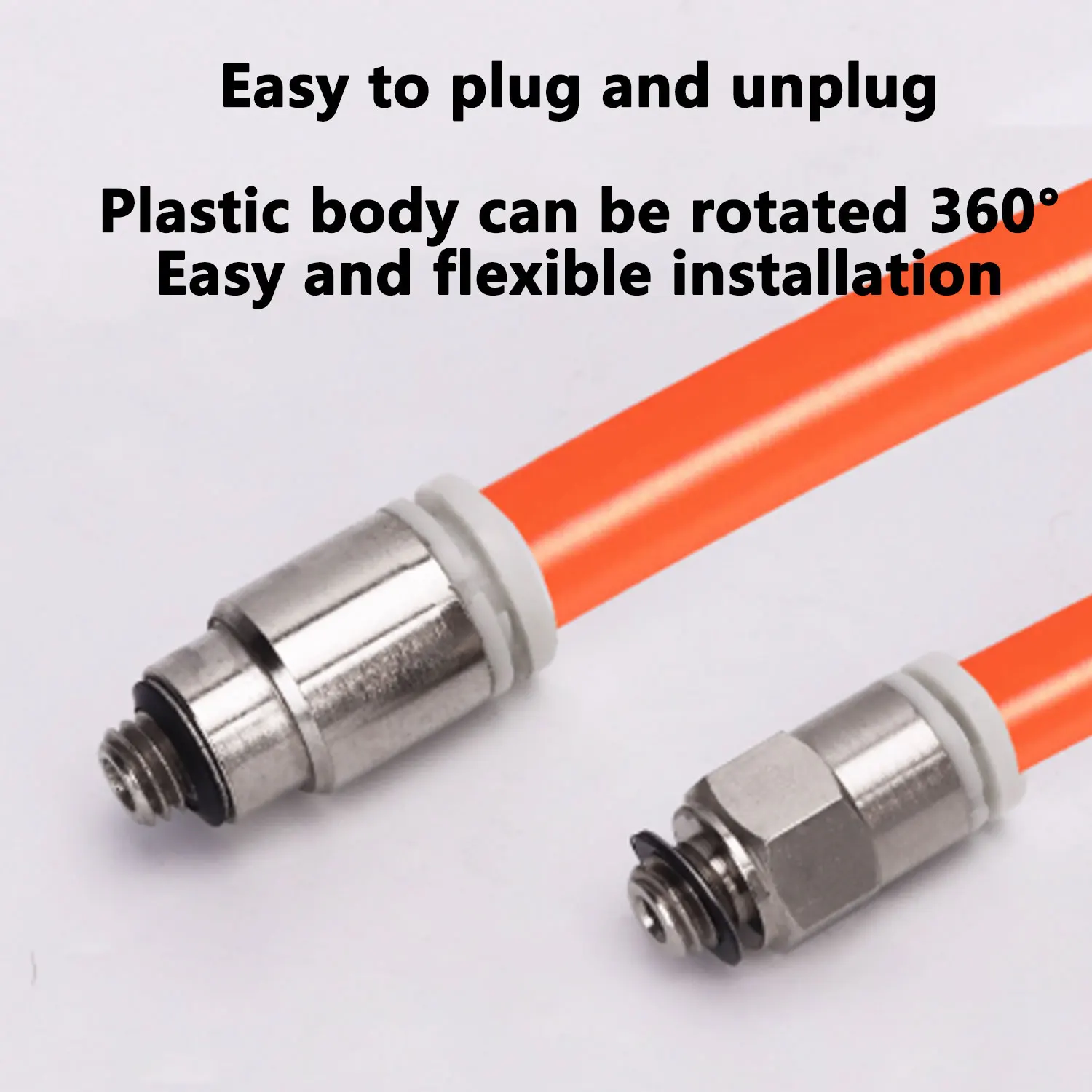 10PCS Pneumatic Air Duct Mini Quick Connector KJH 3 4 6mm Outer Thread M3 M4 M5 M6 1/8 Fast Plug Through Connector Mini Type