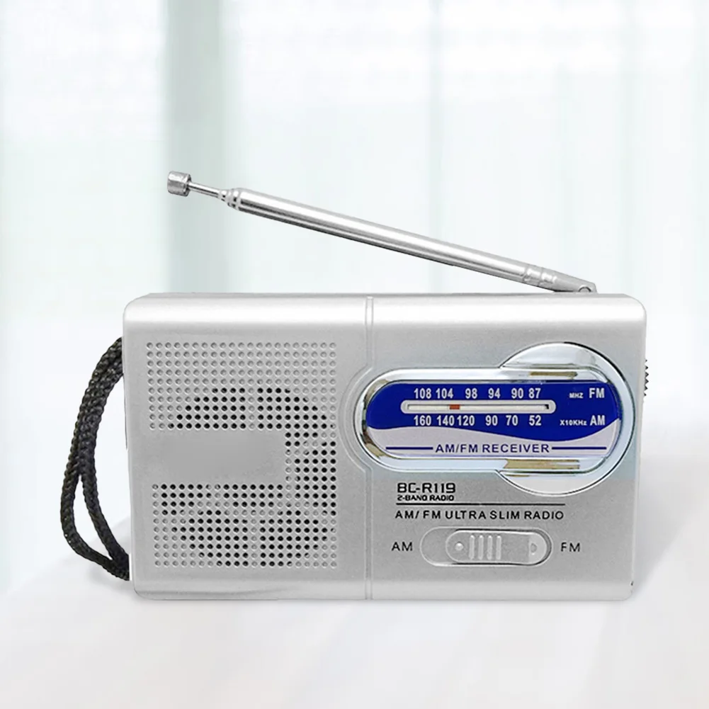 Mini Vintage Radio AM FM-radio op batterijen met telescopische antenne Beste ontvangst Draagbare radiocadeaus voor senioren Ouderen