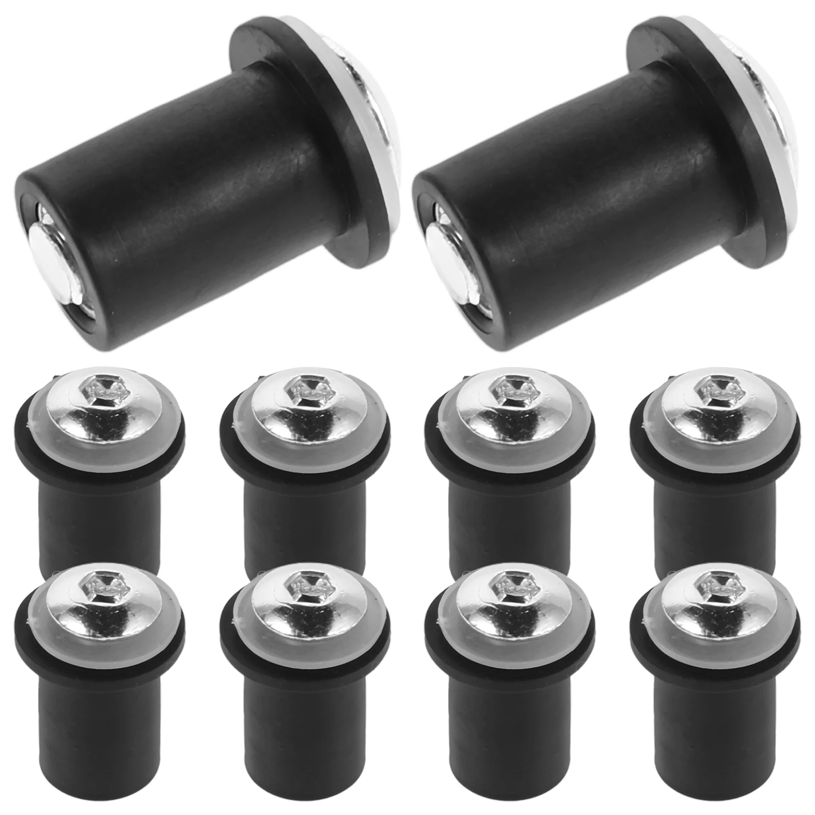 

10 Pcs Windshield Bolts 5mm Motorcycle Fairing Screws Universal Washers Hoses Weather Resistant Installation Kit