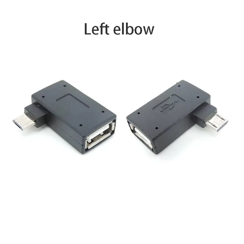 Left And Right Elbow Otg Data Transmission Android Reverse Interface Connection Usb Female To Micro Revolving Connector E4