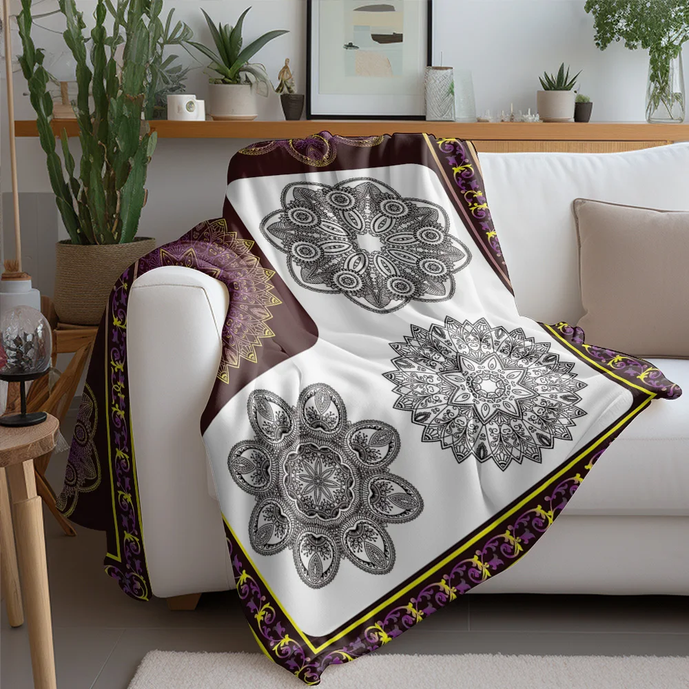 Bohemian Mandala Print Throw Blanket Decorative Bed Sofa Cover Decorative Cushion Pillow Gift