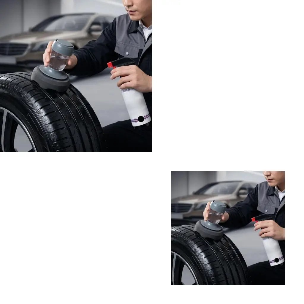 Refillable Vehicle Detailing Applicator Sponge with Press Top Dispenser Pad for Tire and Polish Spreading Work