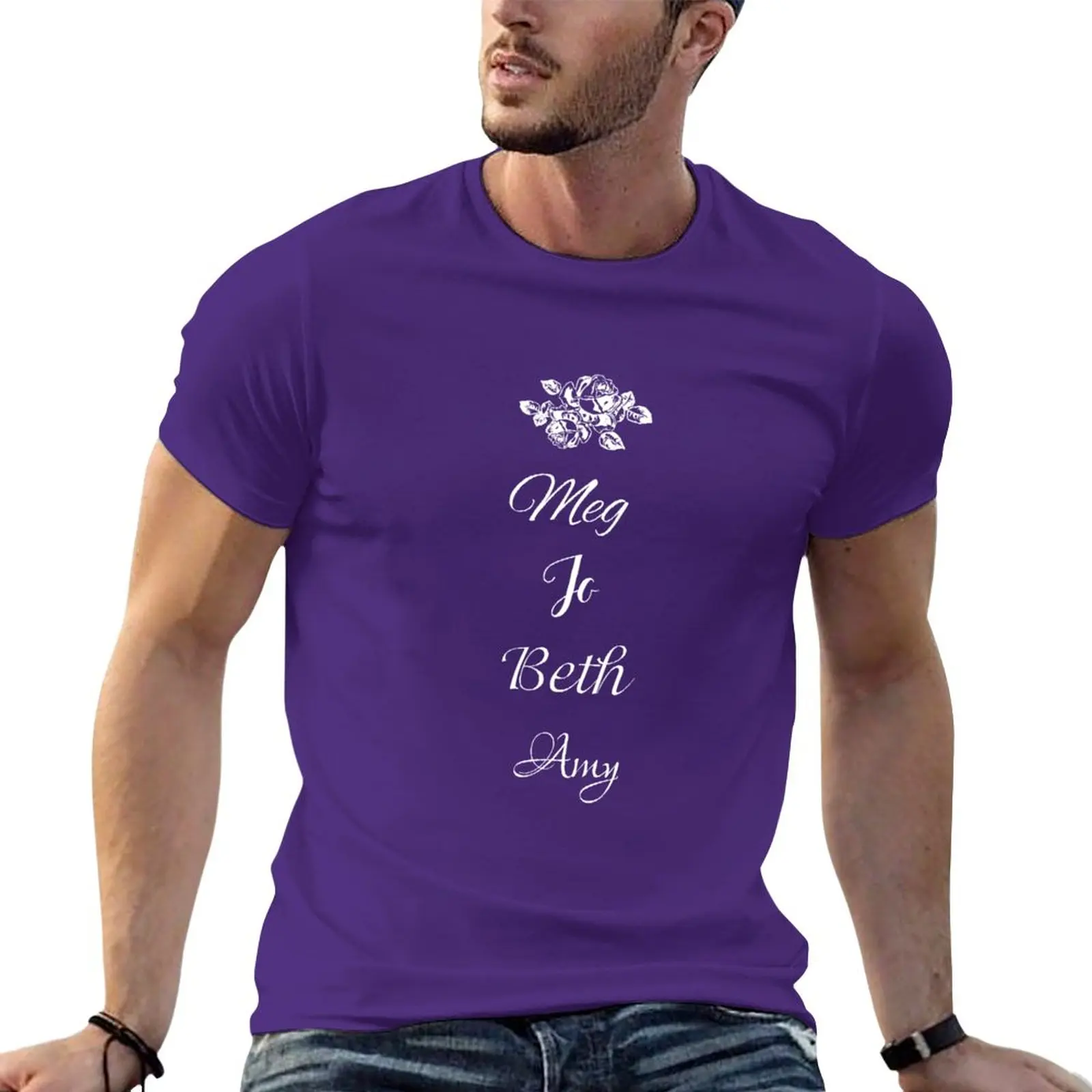 

New Little Women Names on Pink - Meg, Jo, Beth and Amy March T-Shirt aesthetic clothes funny t shirts for men