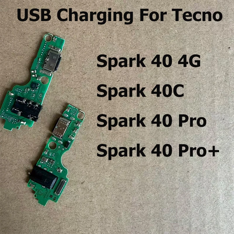 For Tecno Spark 40 40C Pro Pro+ Plus 4G USB Charging Dock Port With IC Microphone Connector Board Flex Cable KM7 KM6 KM5 KM4k