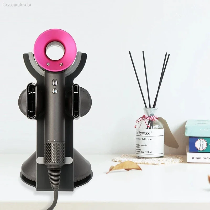 Hair Dryer Stand for Dyson Hair Dryer Holder Portable Bracket with Super Magnetic Storage Rack for Bathroom Hair Dryer Nozzle