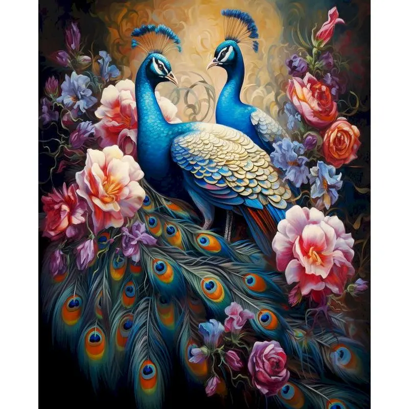 

RUOPOTY картина с цифрами, послеобеденный чай, платье, подарок ручной работы, сделай сам, картина с цифрами, ручная роспись, искусство для гостиной, сделай сам, ремесло