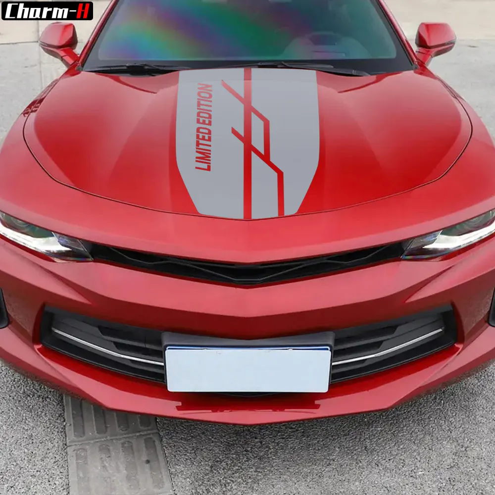 Car Hood Accent Stripes Racing Sport LIMITED EDITION Decal Sticker Kit Compatible with Chevrolet Camaro 2019-2023