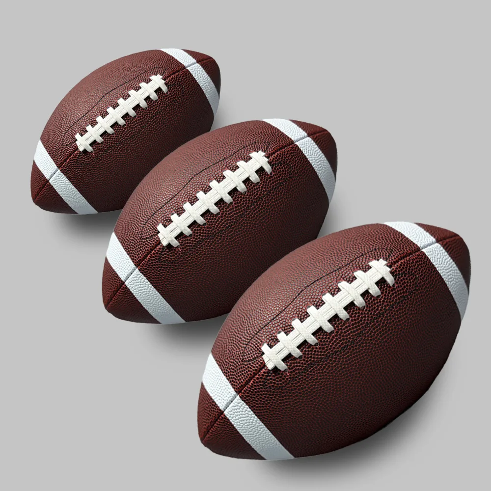 Outdoor Sports No. 9 Machine-Sewn Pu Competition and Training American Football for Adults, Suitable for Outdoor Use. Pu Sewing Technology Enhances Grip. Pu Material Is Suitable for Gyms, Playgrounds. Multiple Colors Available