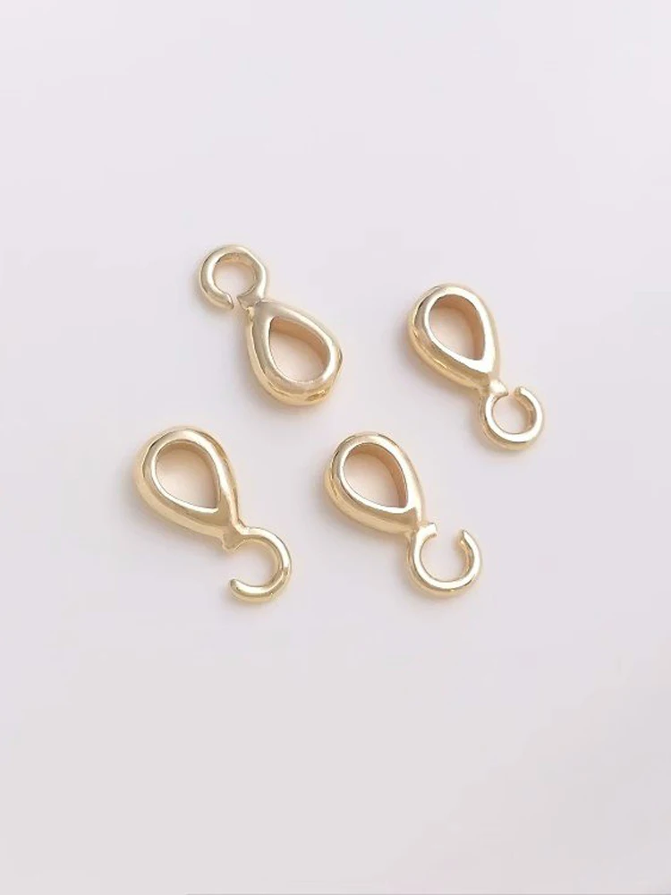 10PCS 14K Gold Filled 12*5.2mm Guazi Buckle Pendant Connection Buckle DIY Handmade Accessories with Ring Connection Materials