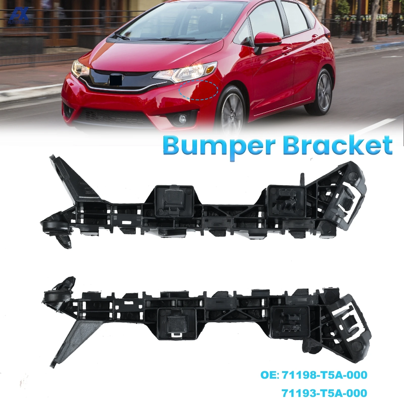 المصد الأمامي التجنيب قوس اليسار اليمين زوج شعاع دعامة لجهاز التثبيت لهوندا صالح/الجاز 2015 2016 2017 2018 2019 2020 71198-T5A-000 #1