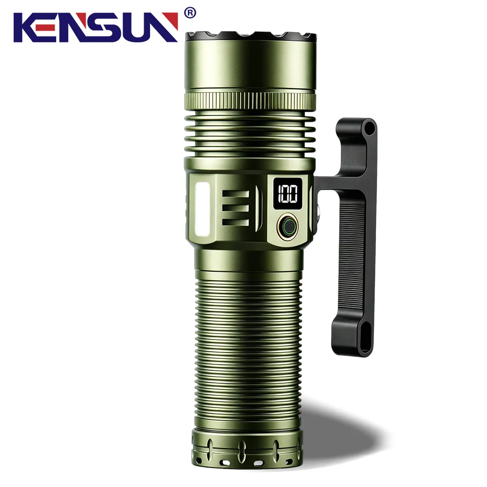 

High Power LED Flashlight Metal Super Long Range Waterproof Tactical Torch with Colorful night light for Camping Hiking