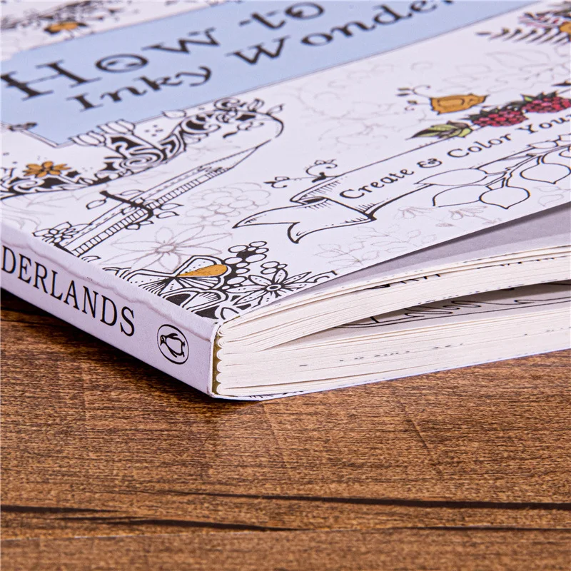 كتاب تلوين للبالغين لتخفيف التوتر من Bview Art: كيفية رسم Inky Wonderlands خطوة بخطوة - علاج فني مريح #2