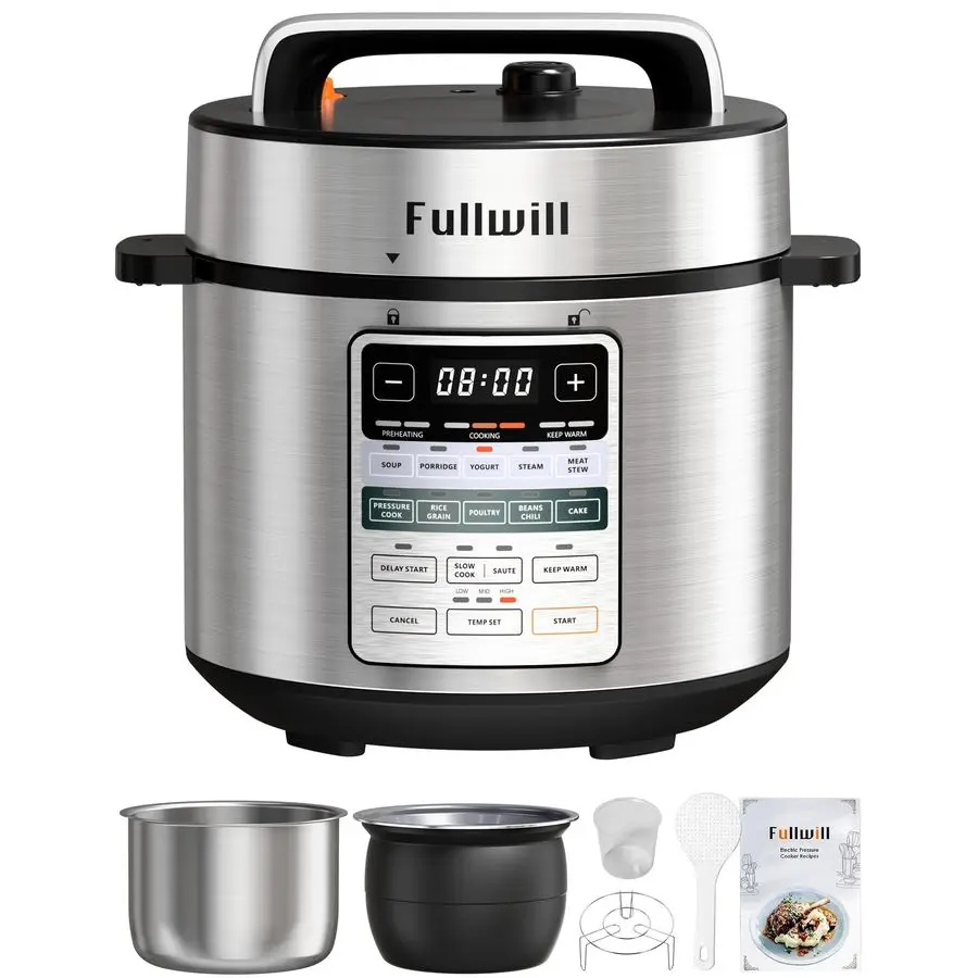 

DualPot Electric Pressure Cooker 65QT2025 Upgraded, 12in1 MultiCooker for Pressure Cooking, Soup, Yogurt, Stew, Rice