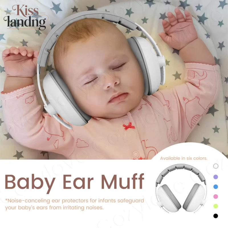 Adjustable Baby Earmuffs for 0-36 Months, Comfortable Noise Cancelling Headphones for Travel, Sleep & Loud Events