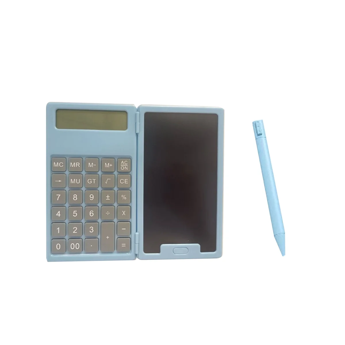 School Season Scientific Calculator Folding Tablet Business Office Portable Calculator LCD Tablet,Lake Blue