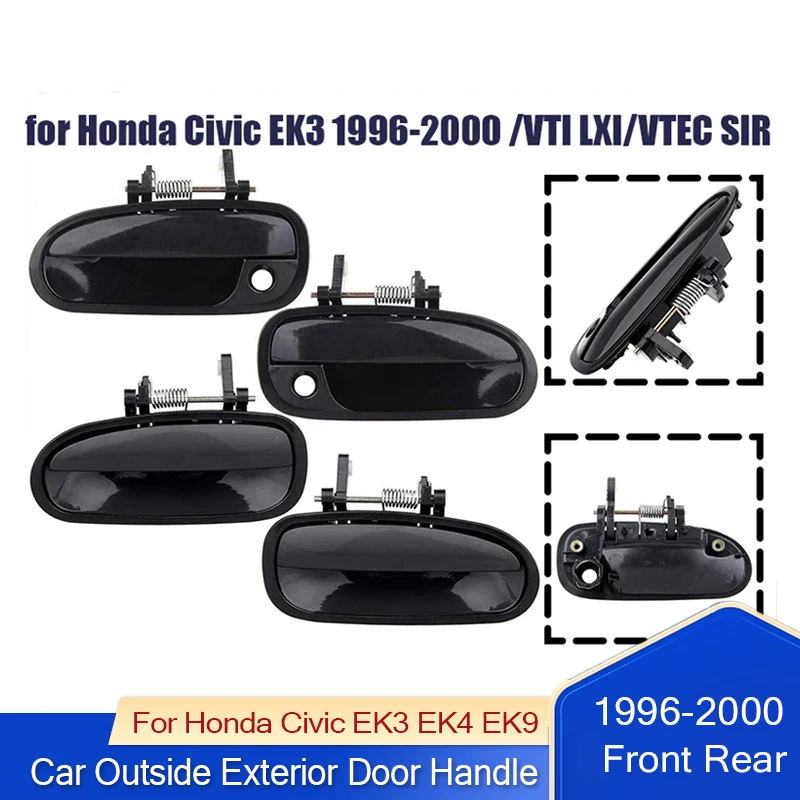 

Front Rear Pair Car Outside Exterior Door Handles For Honda Civic EK3 EK4 EK9 1996-2000 72640-S04-003 72180-S04-003