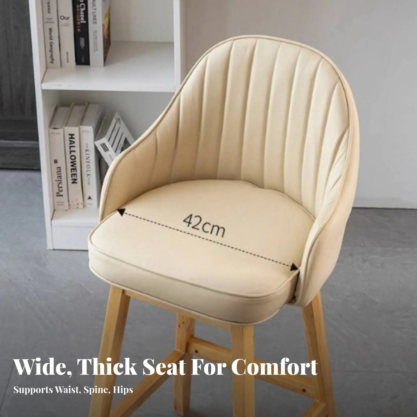 

Мягкий высокий стул с поддержкой для спины, современный дизайн, минималистичный стул для барной стойки с подставкой для ног для дома и кафе