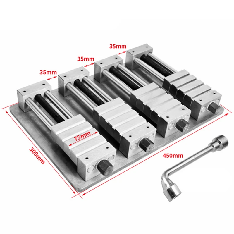 Multistation CNC Jig Flat Tongs Screw Precision Parallel Jaw Plain Vise Multiple-Step QGG for CNC Router Milling Machine