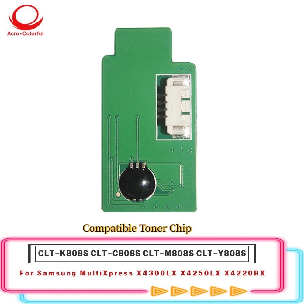 CLT-K808S CLT-C808S CLT-M808S CLT-Y808S Toner Chip For Samsung MultiXpress X4300LX X4250LX X4220RX Drum Cartridge Chip CLT-R808S