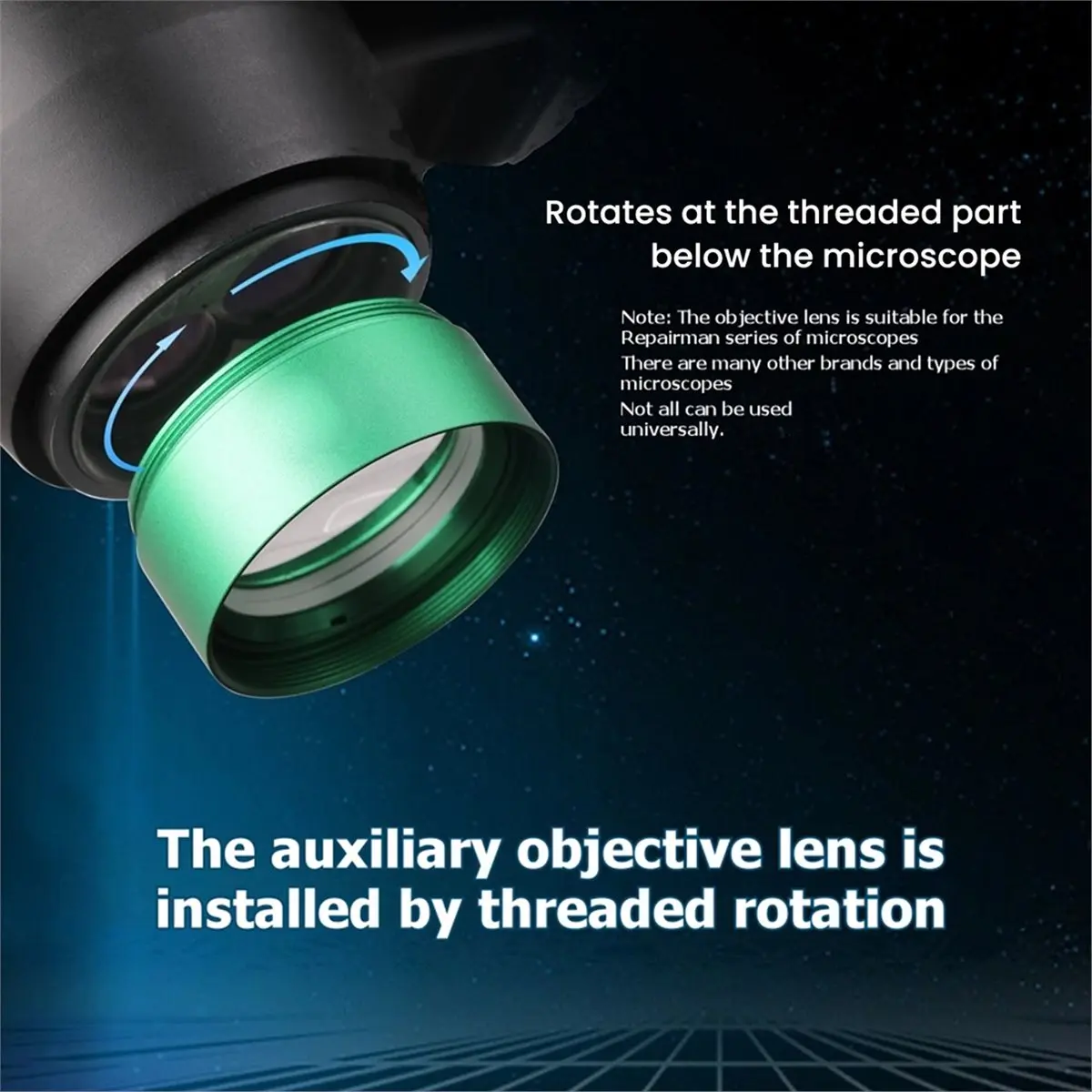 update. Mr.Yang 0.5X Microscope Auxiliary Objective Auxiliary Objective Lens for Microscope Board Electronic Soldering Repair
