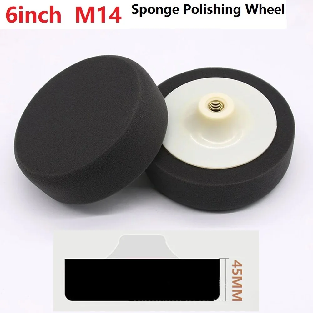Imagem -02 - Cabeças de Esponja para Polimento de Carro Esponja de Lustro Composto Padrão Roda de Lustro de Espuma 150 mm