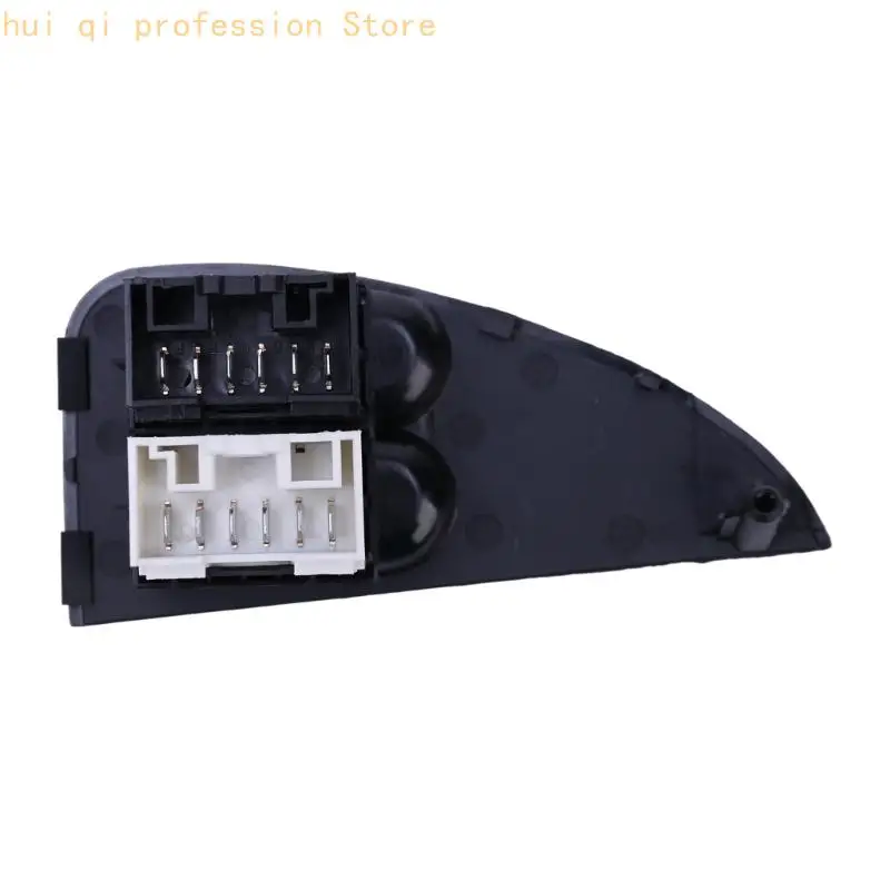 Door Glass Button Panel, Two-Key Black ABS Replacement Unit for Palio 01 H8WE