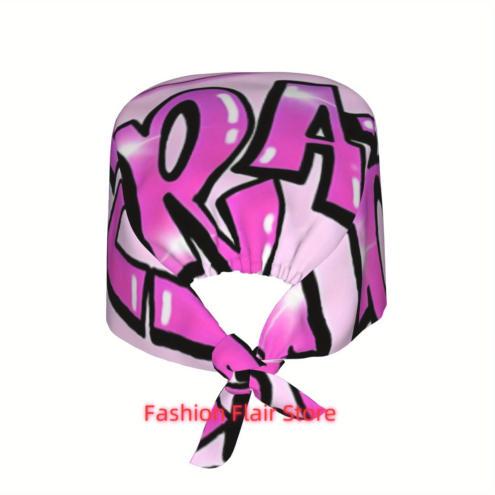 Bold Pattern Design Unisex Work Cap - Adjustable Lightweight with Drawstring Closure, Dust Proof Design, for Nurses, Chefs, Perf