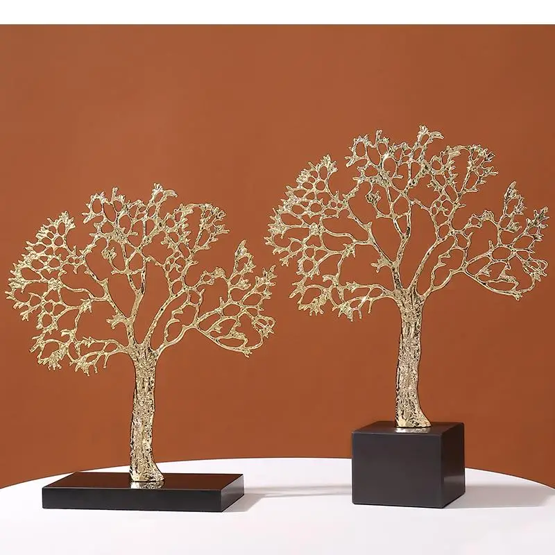 Metal Golden Tree Ornaments Branches Branch Handicraft Furnishings Modern Home Decoration Accessories Figurine